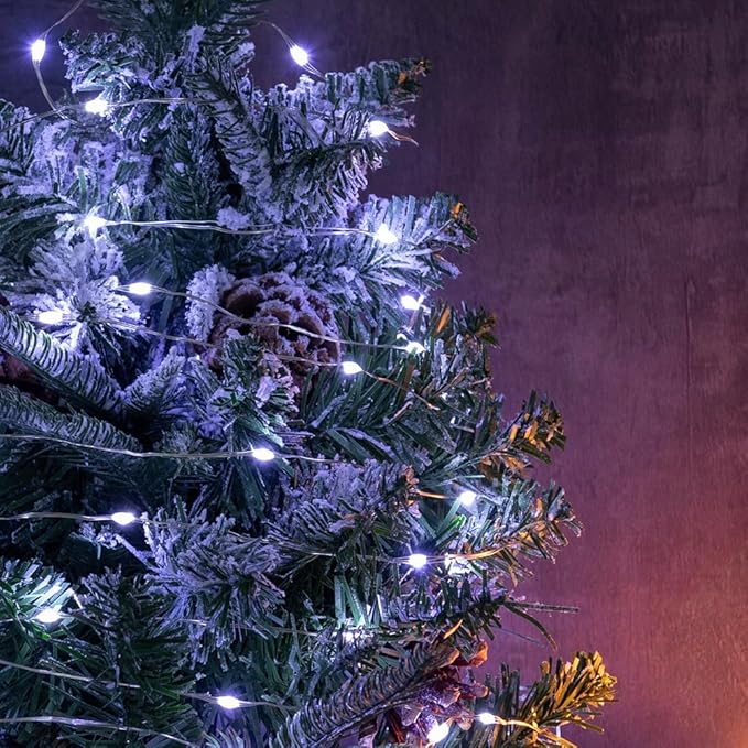 Fairy Lights Plug in,100FT 300 LEDs Waterproof Led String Lights,Twinkle Light with 8 Modes Remote for Outdoor Indoor Christmas Wedding Birthday Garden Party Decorations,Cool White