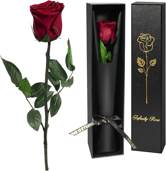 Yamonic Preserved Flower Rose Birthday Gifts for Women, Mothers Day Rose Flowers Gifts for Mom, Real Flower for Women, Grandma, Wife, Girlfriend Gifts for Christmas, Valentine's Day