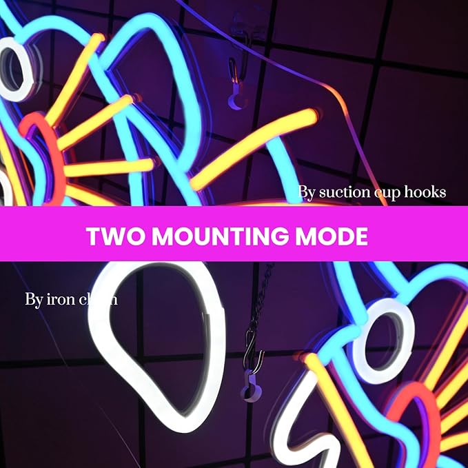 Fishing Neon Sign Dimmable Blue Fish Neon Signs for Wall Decor LED USB Powered Neon Light Sign for Fishing Gear Store Yacht Bedroom Scared Restaurant Man Cave Decoration Birthday Gifts