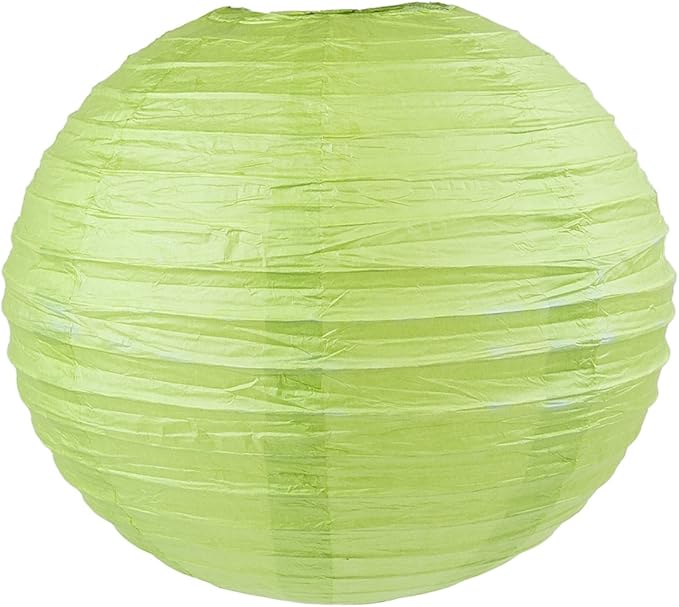 WYZworks - Round Paper Lanterns 10 Pack (Green Grape, 8") - Hanging Paper Lanterns Lamp for Wedding, Birthday, Party and Home Decorations with 8", 10", 12", 16" Option