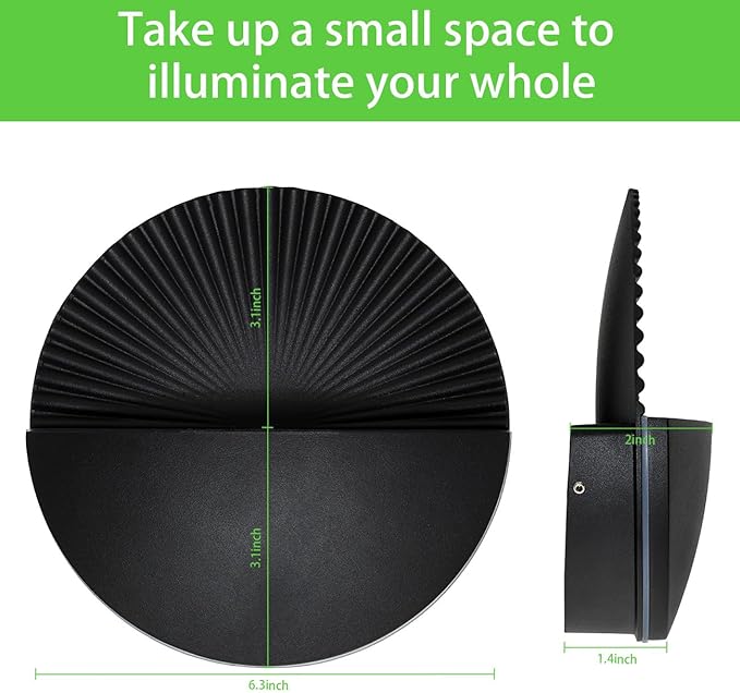 6W Wall Lamp,Exterior Waterproof Wall Sconces Light Fixture,110V Wall Mount Light 3000K Warm White Porch Lights for Garage,House,Garden,Patio 4Pack (Black)