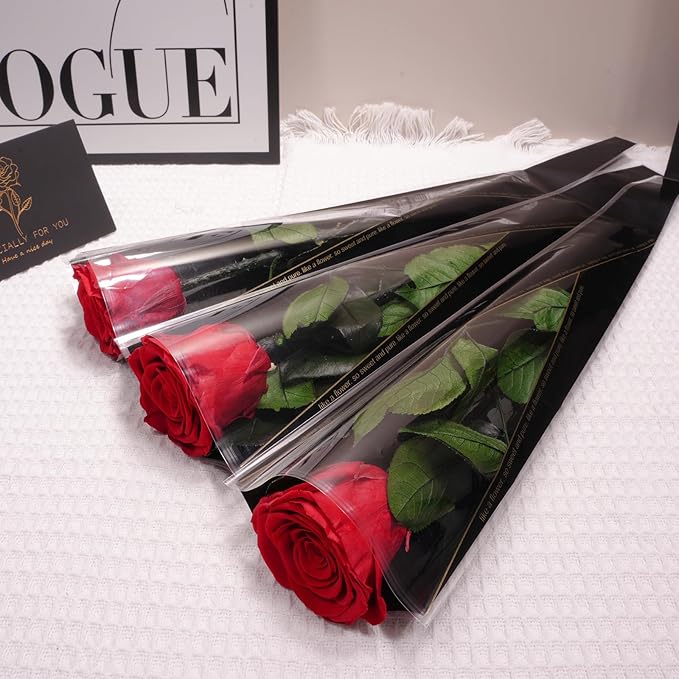 Yamonic Preserved Flowers Rose Gifts for Mom, Grandma, Women - Real Flower Rose Gifts for Mom, Her, Wife, Girlfriend on Christmas, Valentine's Day, Anniversary, Home Decor