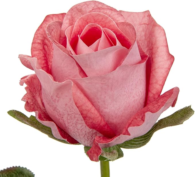 Artificial Realistic Roses Pale Red Flowers 24" Real Touch Silk Roses Bouquet Long Stems Rose for Flower Arrangement Fake Roses Decor for Home Party Wedding Table Centerpieces Roses Realistic - 5 Pcs