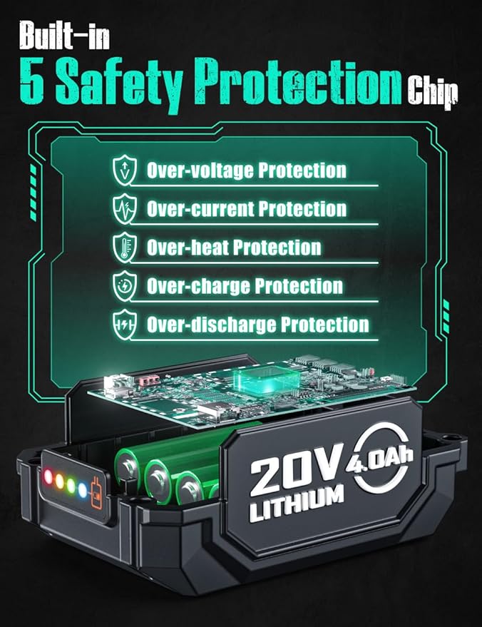 KIMO Cordless Leaf Blower with Battery and Charger, 750CFM 220MPH, 4 Speeds w/Turbo Mode, Brushless Motor, 3 Extended Tube, 4000mAh Battery Powered Leaf Blowers for Lawn Care Patio Cleaning Wet Leaves