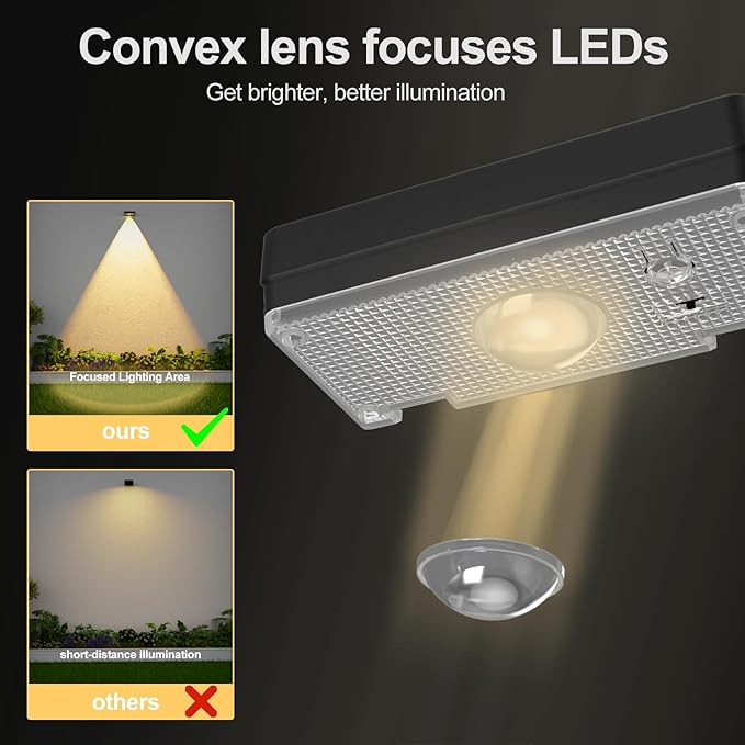 Solar Fence Lights,Fence Lights Solar Powered Waterproof IP65 Multicolor Led 12 Fixed Colors ＆RGB Color Changing for Pool, Deck, Patio, Porch, Stairs, Holiday(4)