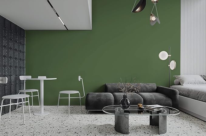 Dimoon 236''x15.7'' Green Skin Peel and Stick Wallpaper Contact Paper Modern Self Adhesive Wall Paper Removable Renter Friendly Textured Solid Color Vinyl Roll (236''x15.7'',Dark Green Skin)