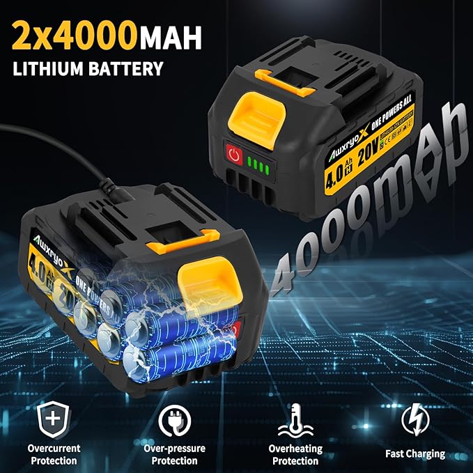 8" & 6" Mini Chainsaw Brushless, 2025 Upgraded 2x4.0AH Battery Portable Handheld Small Cordless Saw with 4 x Guide Plate, Electric Hand Saw Motosierra for Wood/Tree Cutting Gardening Pruning