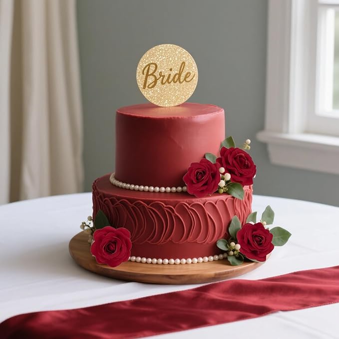 25PCS Artificial Red Rose Flower Heads Velvet Rose Flowers Real Look Rose Flower Heads for DIY Wedding Home Party Baby Shower Decor(Red)