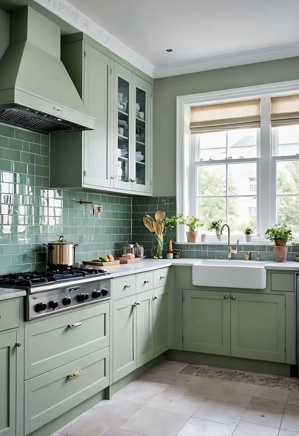 Dimoon 78.7''x17.7'' Green Peel and Stick Wallpaper Contact Paper Modern Self Adhesive Wall Paper Removable Renter Friendly Textured Solid Color Shelf Cabinet Vinyl Roll (78.7''x17.7'',Light Green)