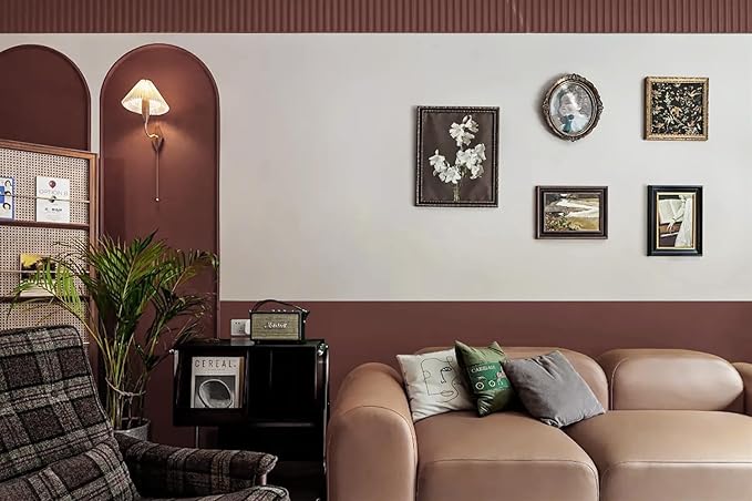 Dimoon 118''x17.7'' Red Peel and Stick Wallpaper Contact Paper Modern Self Adhesive Wall Paper Removable Renter Friendly Textured Solid Color Shelf Cabinet Vinyl Roll (118''x17.7'',Bordeaux Red)