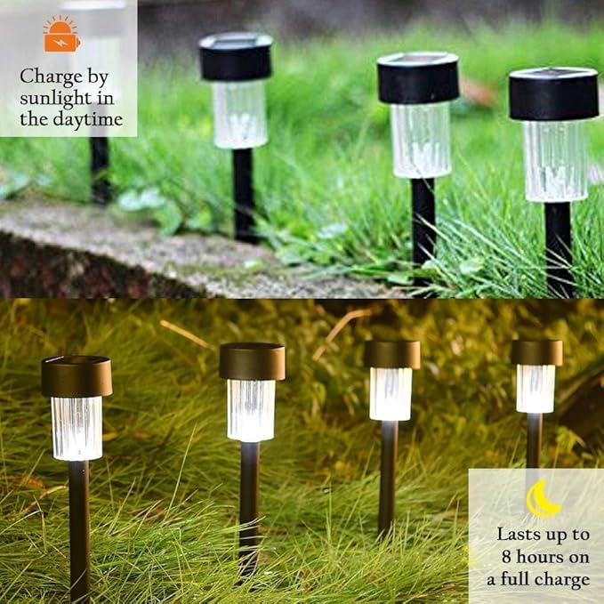 MAGGIFT 12 Pcs Solar Lights, Landscape Lights for Outdoor, Pathway, Lawn, Patio, Yard, Walkway, Deck, Driveway and Garden