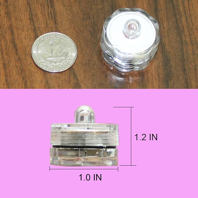 Bright LED Floral Tea Light Submersible Lights for Party Wedding (RGB(Changing Color), 60 Pack)