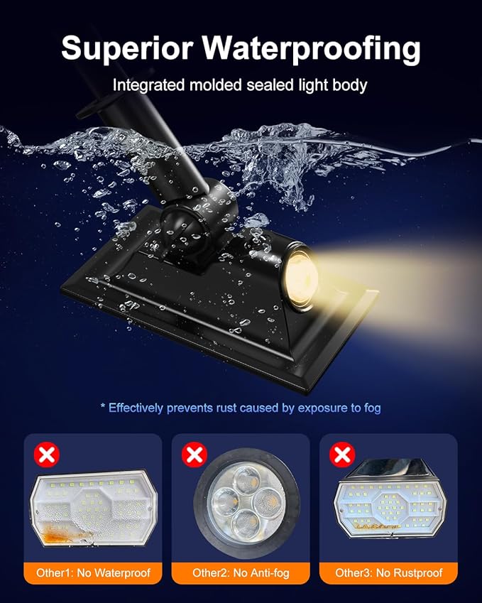 6 Pack Solar Power Spot Lights Outdoor Waterproof LED Dusk to Dawn Landscape Spotlight for Outside Yard, Tree, Flag, Yard, Garden, Statues, 3 Modes, 18 Hours Accent Ambient Lighting - Warm White