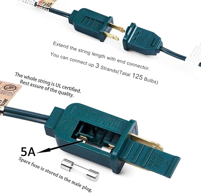 C7 Christmas Lights Outdoor, 25Ft C7 Red and White Christmas Lights with 27 Ceramic Incandescent Bulbs Vintage Christmas Light for Holiday Party Roofline Home Garden Patio Tree Decorations