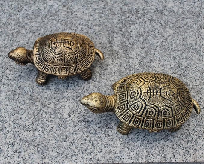 Garden Decoration Turtle Cast Iron Key Hider Stone Diversion Safe Key Outside Hider Hide-A-Key Holder Safely Hiding your Spare Keys for Outdoor Garden or Yard, Geocaching