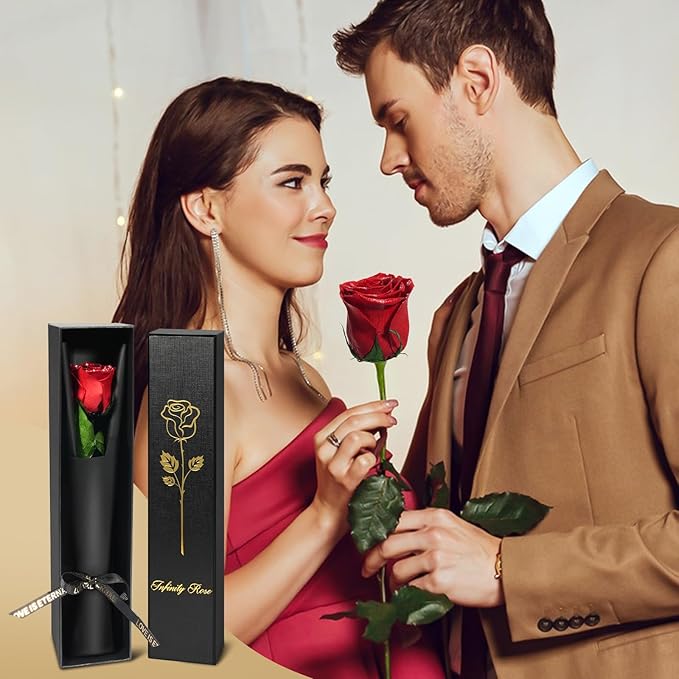 Yamonic Preserved Flower Rose Birthday Gifts for Women, Mothers Day Rose Flowers Gifts for Mom, Real Flower for Women, Grandma, Wife, Girlfriend Gifts for Christmas, Valentine's Day