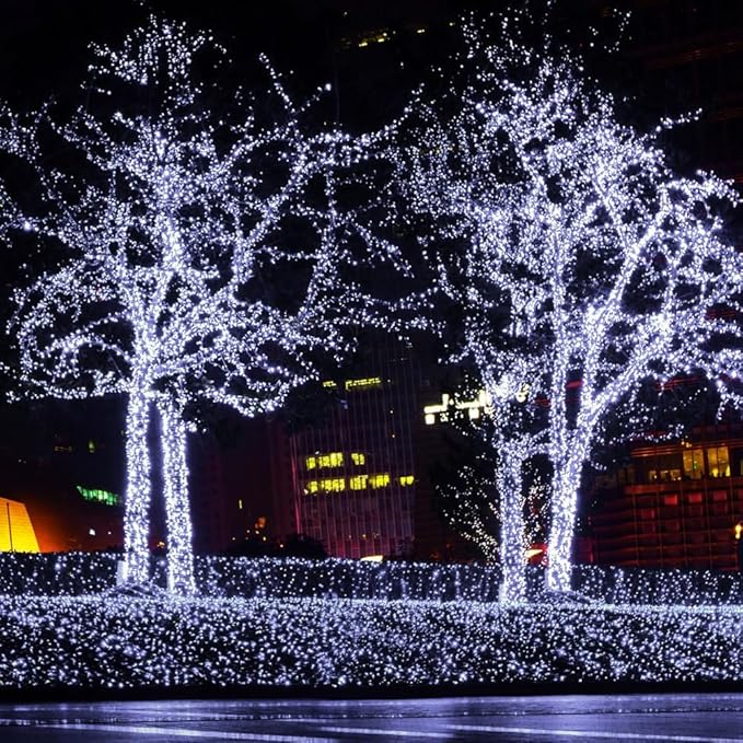 Fairy Lights Plug in,660FT 2000 LEDs Waterproof Led String Lights,Twinkle Light with 8 Modes Remote for Outdoor Indoor Christmas Wedding Birthday Garden Party Decorations,Cool White