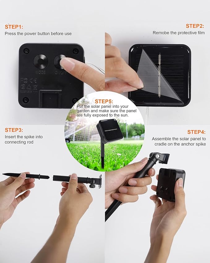 Twinkle Star 2 Pack Solar Christmas Lights Outdoor, Total 80 FT 240 LED Solar Powered Christmas Fairy Lights Waterproof with 8 Modes for Patio Garden Party Backyard Wedding Decorations Multicolor