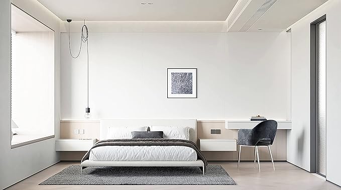 Dimoon 394''x15.7'' White Skin Peel and Stick Wallpaper Contact Paper Modern Self Adhesive Wall Paper Removable Renter Friendly Textured Solid Color Cabinet Vinyl Roll (394''x15.7'',White Skin)