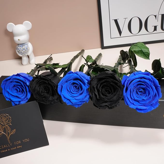 Yamonic Preserved Flowers Rose Gifts for Mom Grandma, Mom Birthday Gifts for Women, Mothers Day Real Flower Rose Gifts for Mom,Her,Wife,Girlfriend on Christmas,Valentine's Day,Anniversary(5 Rose)