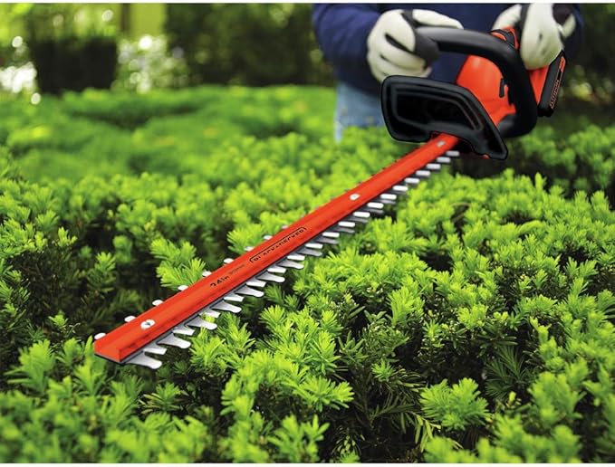 BLACK+DECKER 40V MAX* 24 in. cordless hedge trimmer with POWERDRIVE, Tool Only (LHT2436B)