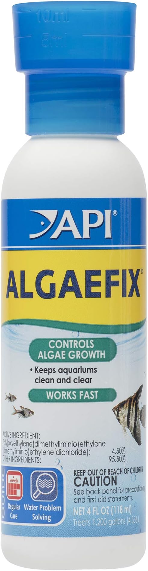 API ALGAEFIX Algae Control 4-Ounce Bottle, Multi-colored