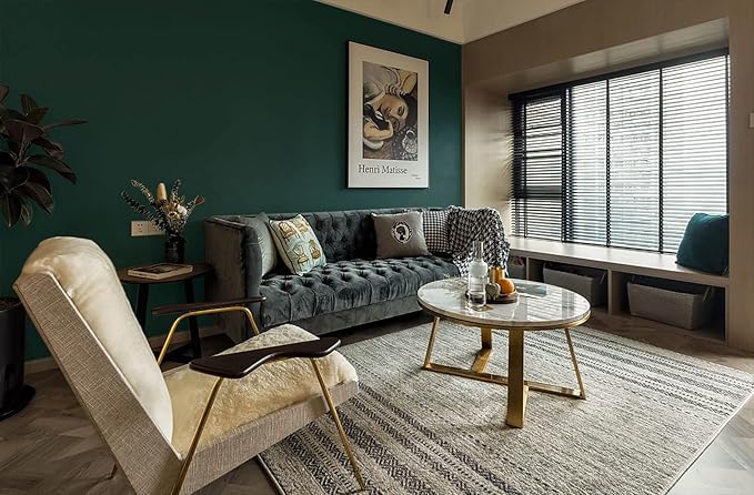 Dimoon 118''x15.7'' Emerald Dark Skin Peel and Stick Wallpaper Contact Paper Modern Self Adhesive Wall Paper Removable Renter Friendly Textured Solid Vinyl Roll (118''x15.7'',Emerald Dark Skin)