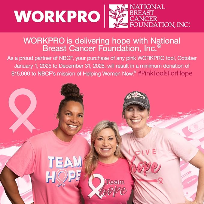 WORKPRO Pink Cordless Grass Shear & Shrubbery Trimmer - 2 in 1 Handheld Hedge Trimmer 7.2V Electric Grass Trimmer Hedge Shears/Grass Cutter 2.0Ah Rechargeable Lithium-Ion Battery - Pink Ribbon