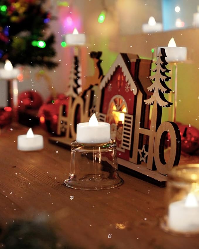 BEICHI Flameless Candles, 12Pack Battery Operated Candles, LED Tea Lights Candles Battery Operated, Flickering Fake Candles for Wedding Halloween Christmas Diwali- Pure White Light