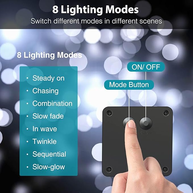 kolpop Solar Fairy Lights for Outside Waterproof, 3 Pack 32FT 80LED Solar Powered String Light Outdoor, 8 Modes Copper Wire Solar Twinkle Lighting for Tree Garden Yard Christmas(Cool White)