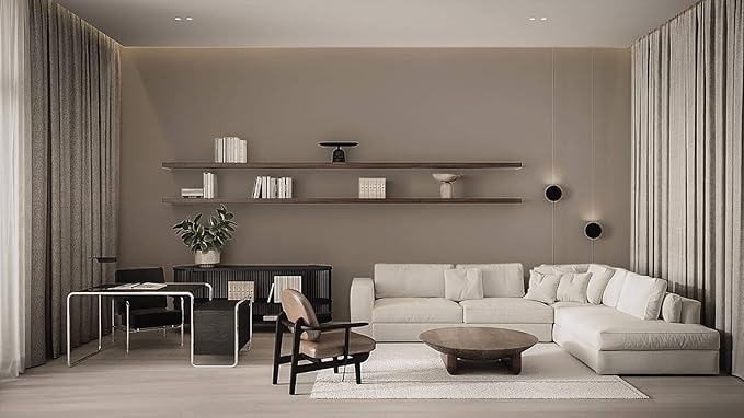 Dimoon 78.7''x17.7'' Etoupe Peel and Stick Wallpaper Contact Paper Modern Self Adhesive Wall Paper Removable Renter Friendly Textured Solid Color Shelf Cabinet Vinyl Roll (78.7''x17.7'',Etoupe)