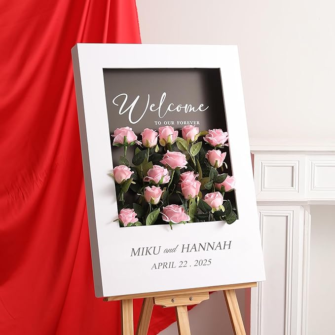 Hawesome 12PCS Artificial Silk Flowers Realistic Roses Bouquet Long Stem for Home Wedding Decoration Party (Pink -1) 1