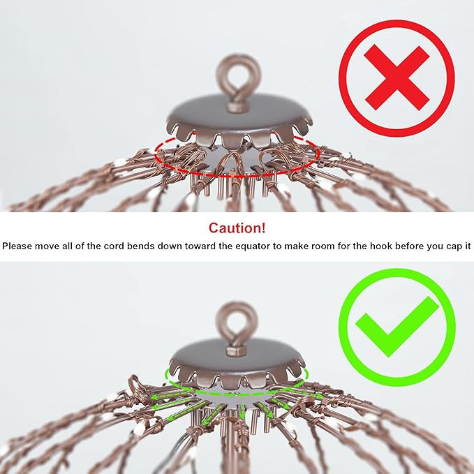 LIGHTSHARE 10IN 48LED Light Ball Yard Decoration Pathway Lights Sphere Light with Fold Flat Metal Frame Indoor Outdoor Waterproof Garden Lights, White Frame / Warm White Lights, 10