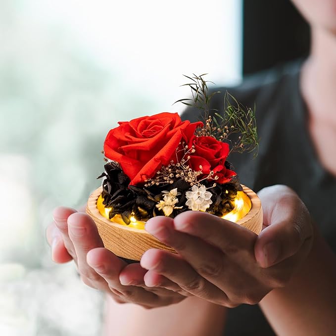 Flowers, Roses, Gifts - Preserved Flower Bouquets - Forever Roses Birthday Gifts for Women, Christmas, Mothers Day - Fresh Flowers That Last - Flowers for Delivery - Battery Included