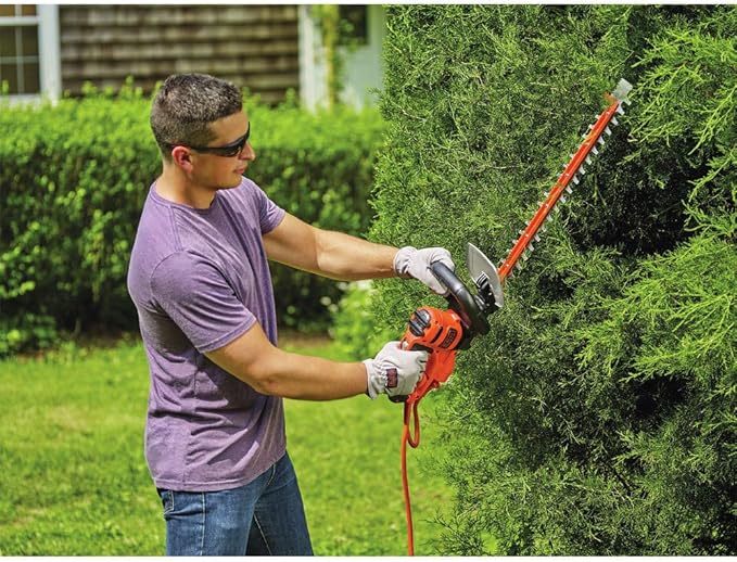 BLACK+DECKER Hedge Trimmer with Saw, 20-Inch, Corded (BEHTS300)
