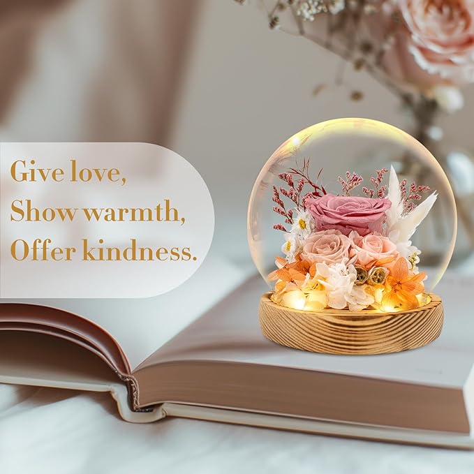 Flowers, Roses Gift – Fresh & Preserved Roses That Last Forever – Delivery to Show Love – Ideal Birthday Gift for Women, Unique for Mother’s Day & Christmas – Long-Lasting Forever Flowers