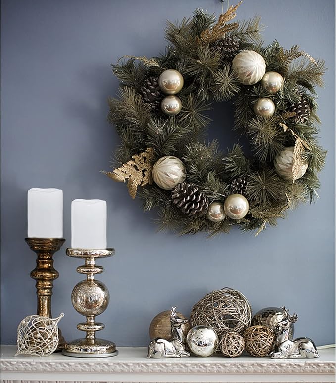 5" Outdoor Battery Operated Candle Waterproof Led Pillar Lights Flickering Flameless Candles with Timer Realistic Fake Electric Pillars for Lantern Garden Wedding Halloween Christmas Decorations,White