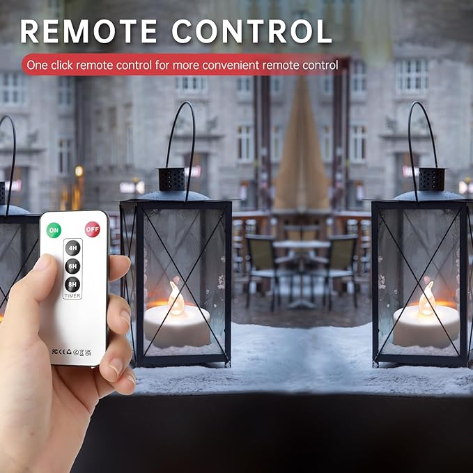 LED Tea Light Remote Control Candle,50pack Flickering Flameless LED Candle,Long Lasting 400+Hours,Battery Operated with Timer for Home Decoration Seasonal &Festival Celebration WarmWhite