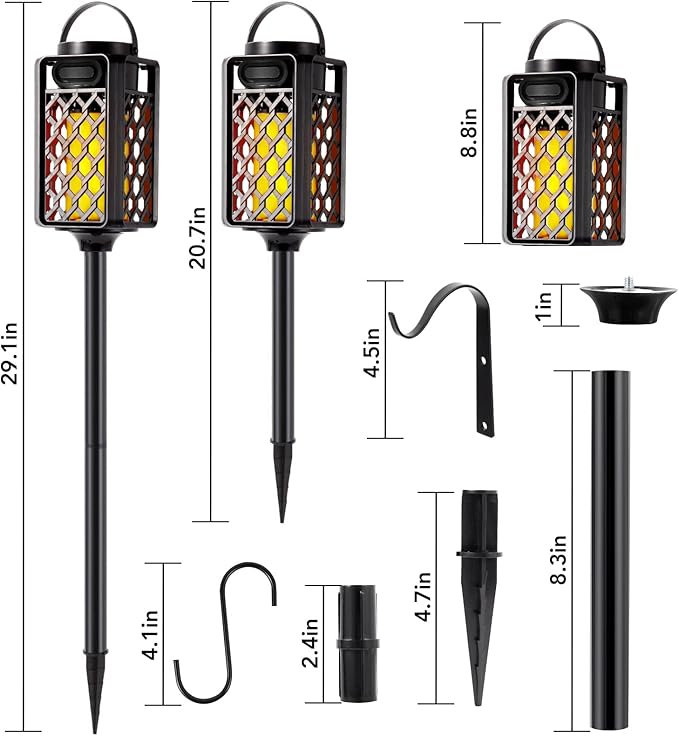 Outdoor Bluetooth Speaker with Led Flame, IP65 Waterproof Wireless Bluetooth Speaker, HD Audio, Atmosphere, 2 Pack