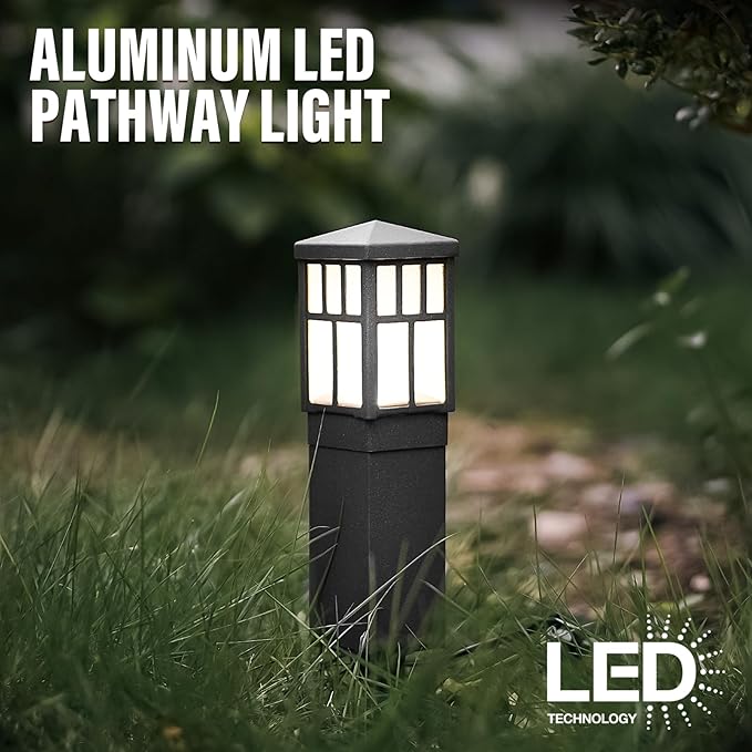 Malibu C Outdoor Pathway Light LED Low Voltage Landscape Lighting Mission Collection Bollard Path Lights Decoration Garden Light 8419-4321-01