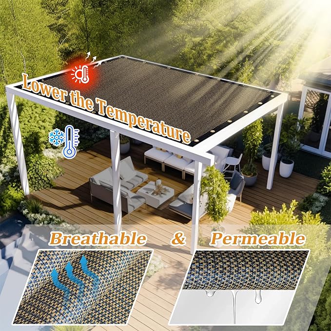 Shade&Beyond Customized Size Shade Cloth with Grommets - Thumbnail 5