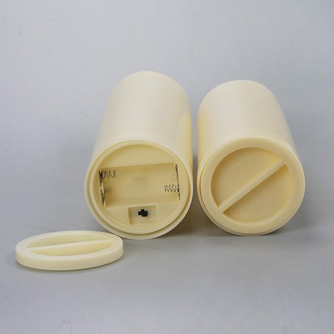 iZAN 2 PCS Outdoor Flameless LED Pillar Candle with Remote & Timer - Long Lasting Waterproof Flickering Battery Operated Electric Candle for Christmas Lantern Party Wedding Decoration 3"x7"