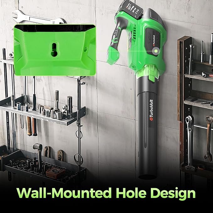 Leaf Blower, 20V Cordless Electric Blower with 2 * 5.0Ah Batteries and 1 Hour Fast Charger, Lightweight Leaf Blower for Patio Cleaning, Lawn Care, Blowing Fallen Leaves and Dust