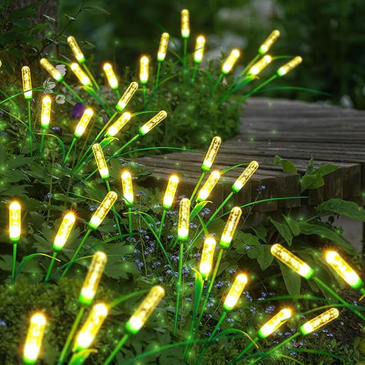 Solar Outdoor Garden Lights,Upgraded LED Solar Reed Swaying Lights for Garden Patio Yard Pathway Walkway Wedding Party Christmas Landscape Lighting (2 Pack)