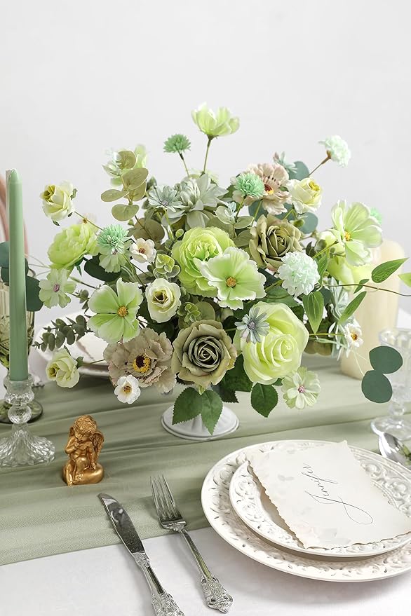 YYHUAWU Faux Flower Heads Mini Artificial Flower Heads Fake Peony Daisy Rose Flowers Multicolor Small Silk Daisy Flower Heads for Craft Garland Wedding Party DIY Home Decoration