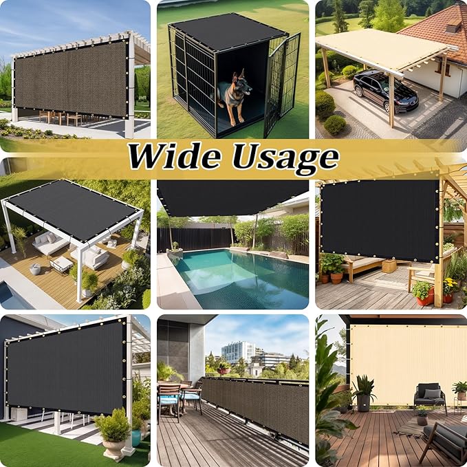 Shade&Beyond Customized Size Shade Cloth with Grommets - Thumbnail 4