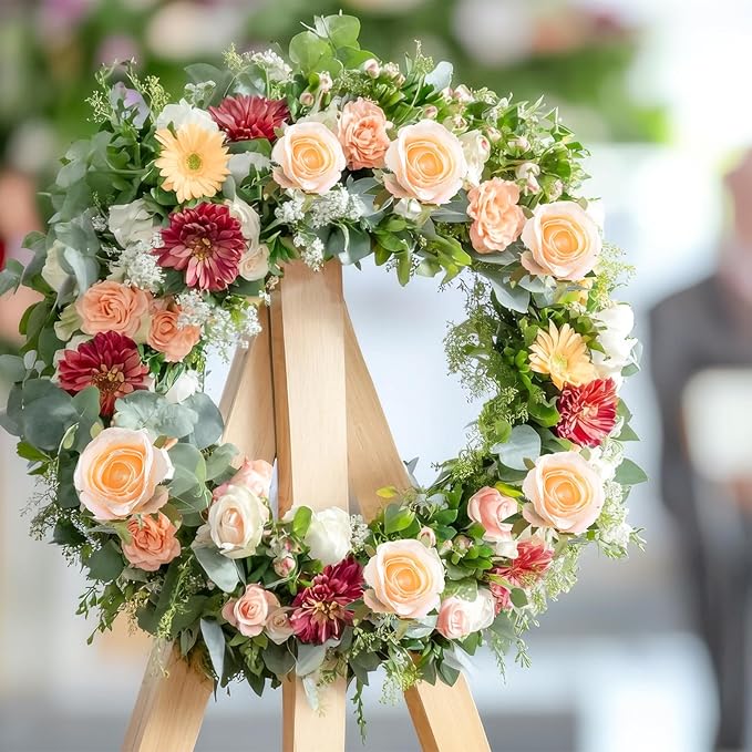 12Pcs Realistic Fake Cream Roses Faux Flowers with Long Stems, Artificial Silk Rose Flowers for Valentines Day Home Wedding Decor Bridal Bouquet