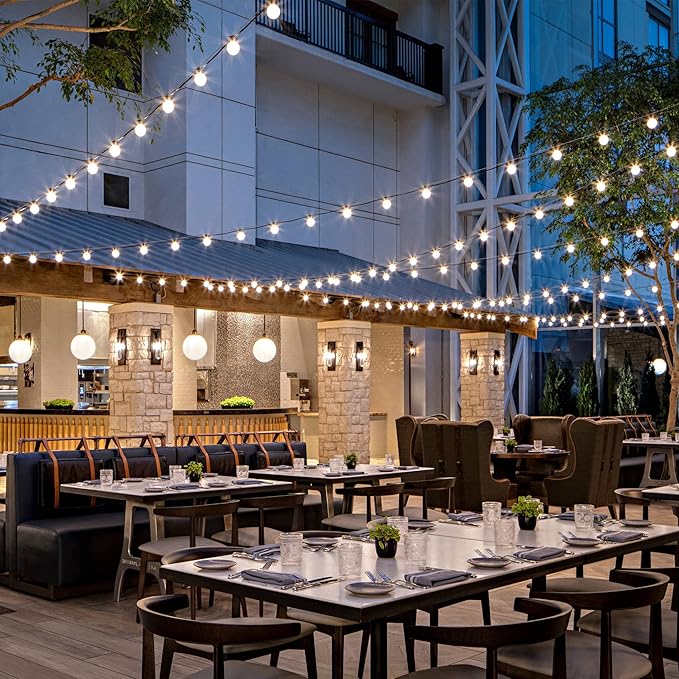 String Light Hanging Kit Outdoor Lighting Hanging Kit with 250 Ft Black Coated Wire Cable, Turnbuckle, Hooks and Enough Outdoor Accessories for Outside, Patio, Garden