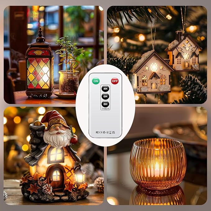 LED Tea Light Remote Control Candle,50pack Flickering Flameless LED Candle,Long Lasting 400+Hours,Battery Operated with Timer for Home Decoration Seasonal &Festival Celebration WarmWhite