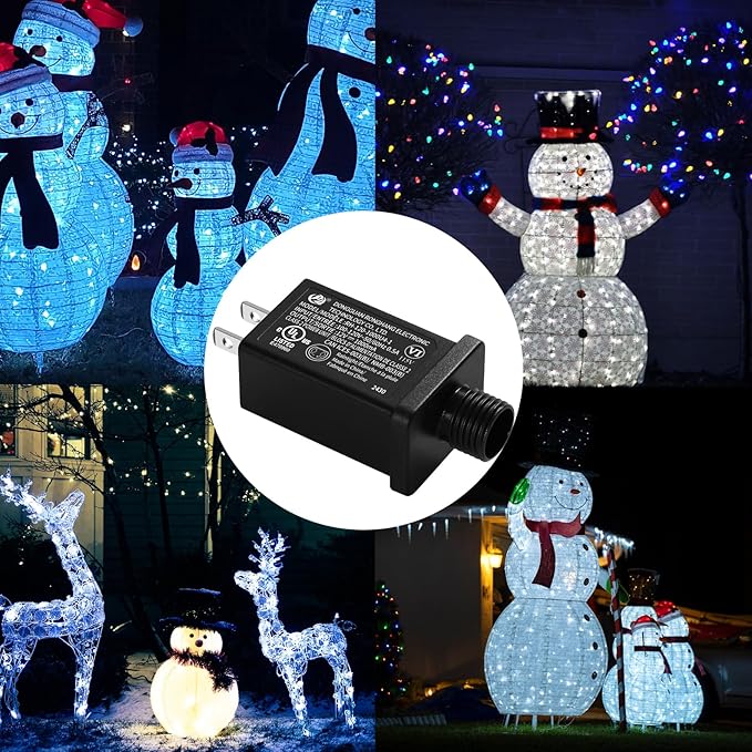 Replacement Yard Inflatable Adapter Power Supply Adaptor - 12V 1.0A 1Pcs - Inflatable Plug Replacement Class 2 Power Supply - for Halloween Yard Blow Up Decorations